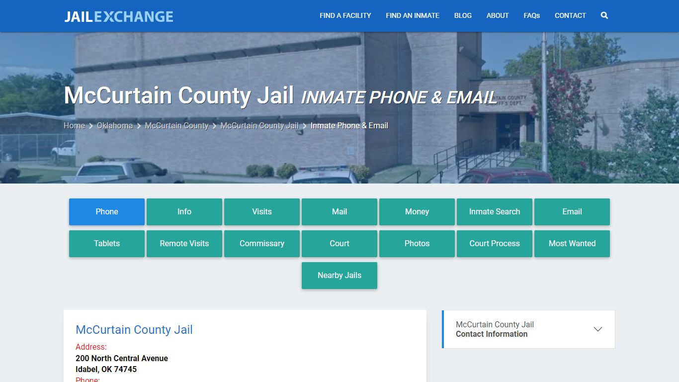 Inmate Phone - McCurtain County Jail, OK - Jail Exchange